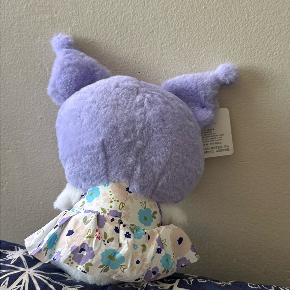Kuromi Cute Purple and White Plush Toy 8” - Picture 3 of 3